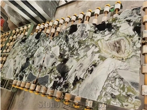 Ice Green Marble Slabs for Wall and Floor Covering, Cold Jade Marble