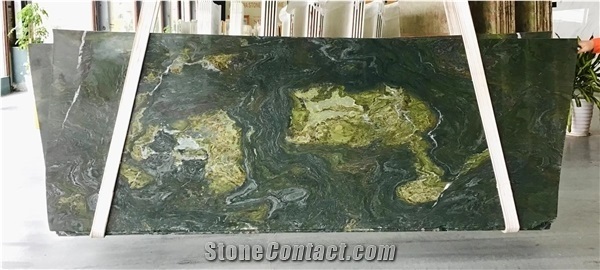 Peacock Green Marble for Floor Covering