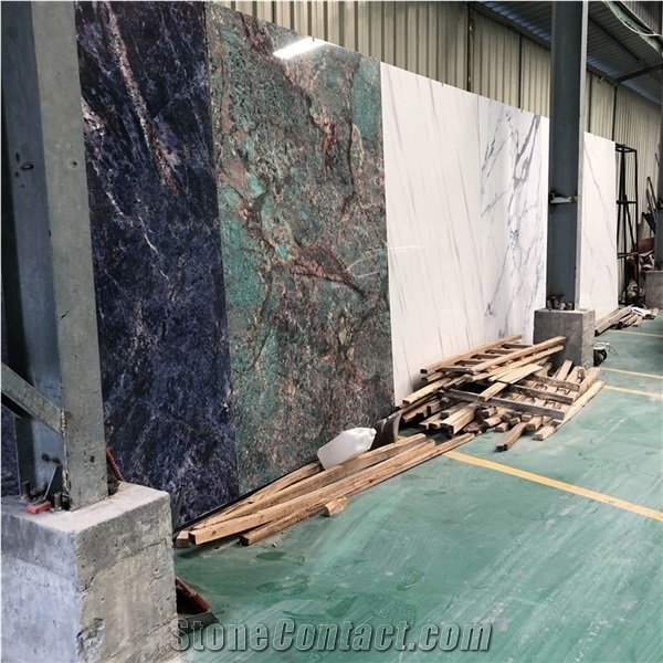 Artificial Amazon Green Marble Stone Interior Decor