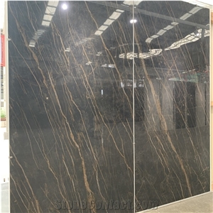 Artificial Black Gold Marble Neolith Sintered Stone