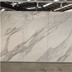 Artificial Calacatta White Marble Sintered Stone Slabs