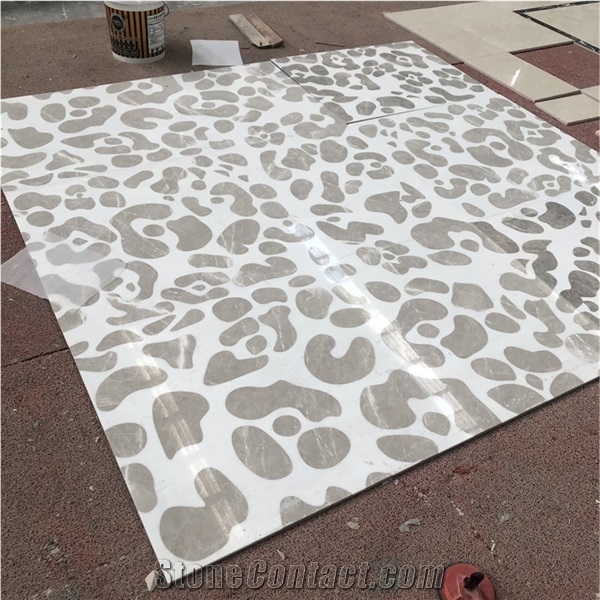 New Design White and Grey Marble Tiles Interior Wall&Floor