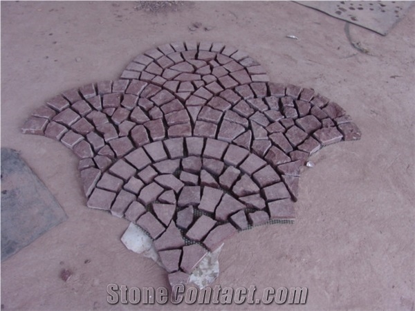 Cheap Natural Red Stone Paver Mats Sets