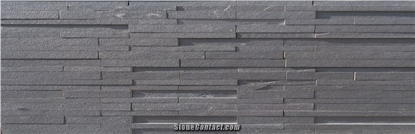 Black Limestone Stone Veneer, Ledge Stone Wall Panels