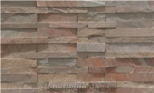 Copper Quartzite Stacked Stone Veneer Wall Decor