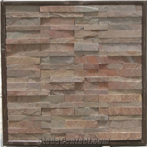 Copper Quartzite Stone Veneer,Ledge Stone Panels, Cultured Stone