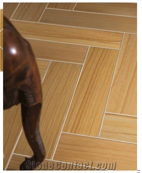 Dune Honed Wooden Brown Sandstone Floor Tiles