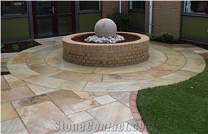 Mint White Sandstone Stone Garden Design Pavement