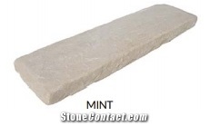 Mint White Sandstone Walkway Road Stones, Kerbstone, Side Stone