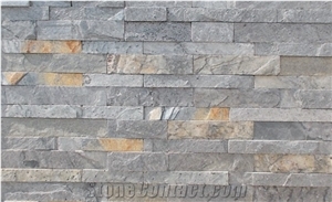 Silver Grey Quartzite Split Wall Panels Ledge Stone