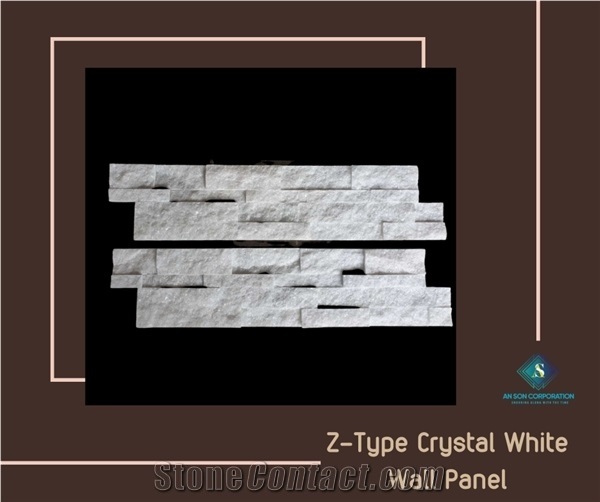 Crystal White Marble Wall Panel Ledge Stone