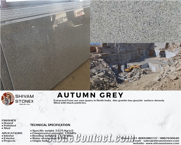 Autumn Grey Granite Slabs
