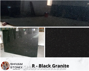 R-Black Granite Slabs