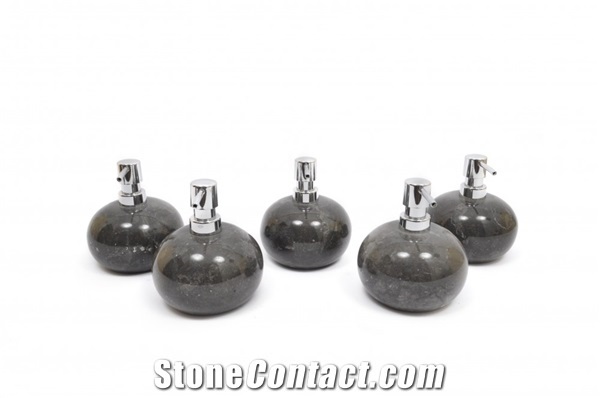 Black Stone Sorong Marble Soap Dispenser