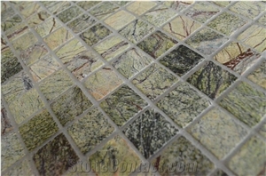 Rainforest Green-Bidasar Green Marble Mosaic Tiles