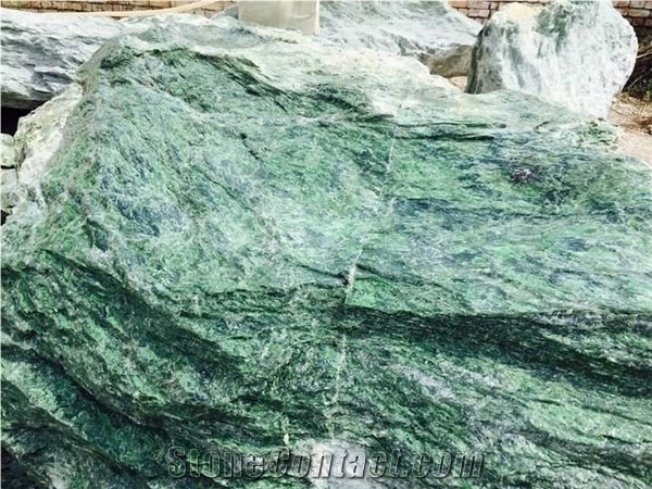 Huge Source Of Rough Green Nephrite Jade Boulders