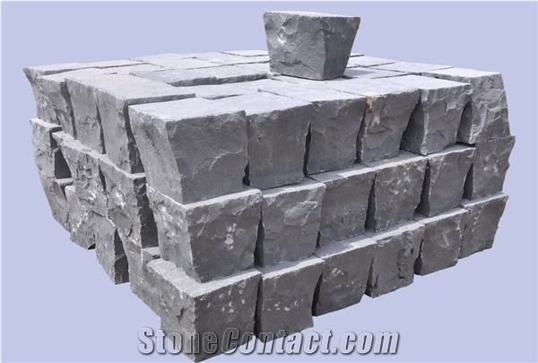 Gia Lai Black Basalt Cubes, Cobbles