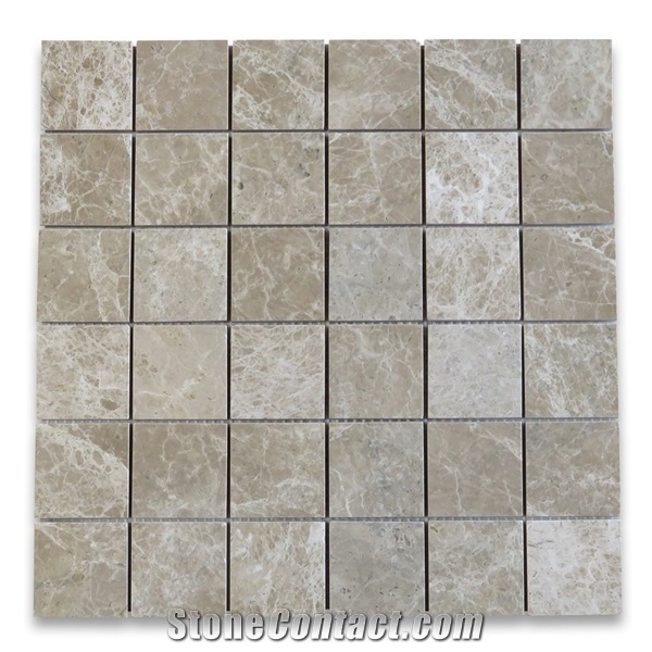 Beige Marble 2x4 Grand Brick Subway Mosaic Tiles