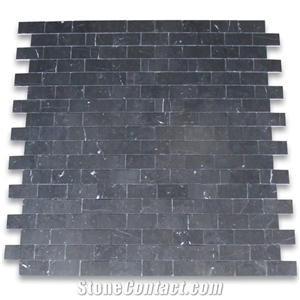 Black Marble Grand Brick Subway Mosaic Tiles