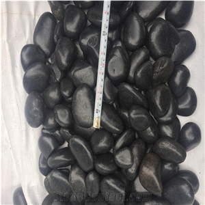 Black Mexican Beach Pebbles Decorative Stone
