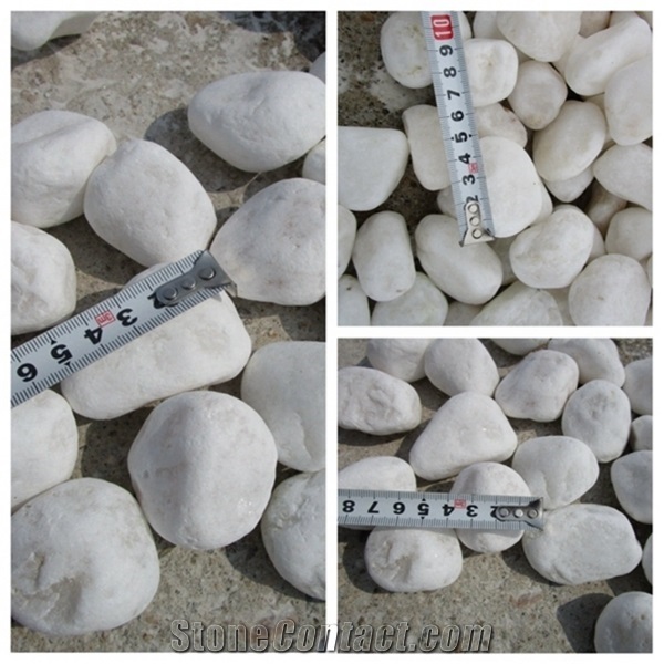 Cheap Gravel Snow White with Quartz Pebbles Stone