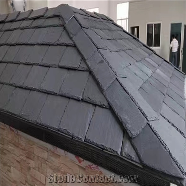 China Black Slate Wall Cladding Covering Tiles