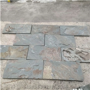 Green Rusty Slate Stone Flooring Tiles