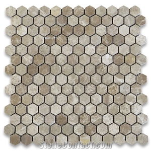 Marble Emperador Light 2x2 Square Mosaic Tiles