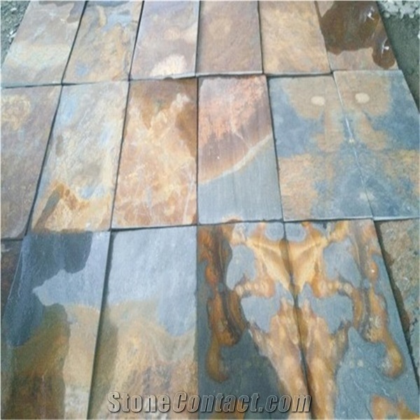 Nature Black Rusty Slate Cladding Flooring Tiles