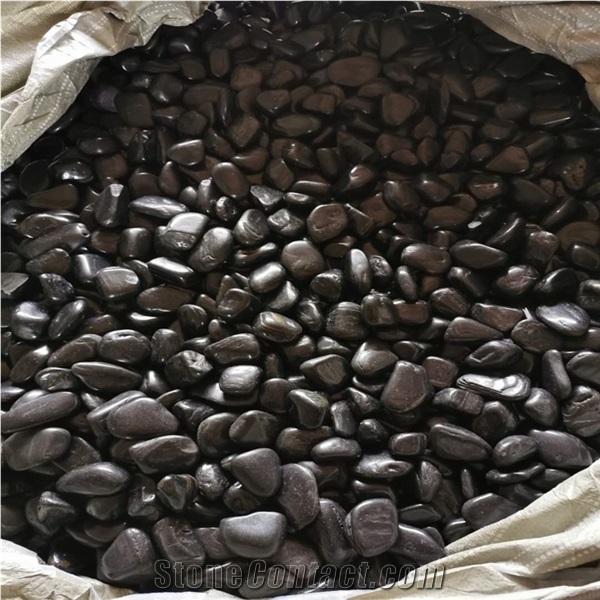 Polished Black Pebbles Stone 20-30mm