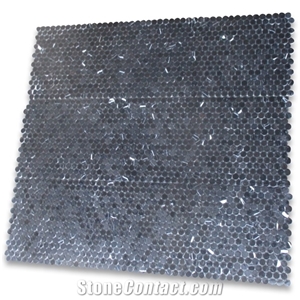 Popular Black Marble Square Mosaic Tiles