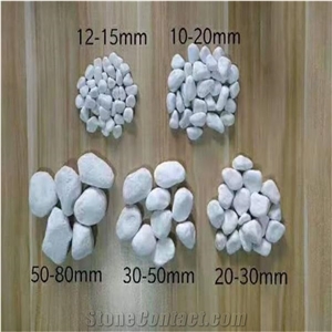 Pure White Quartz Pebbles Stone