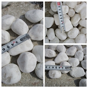 Snow White Crushed Stone, White Pebble, Gravel Stone