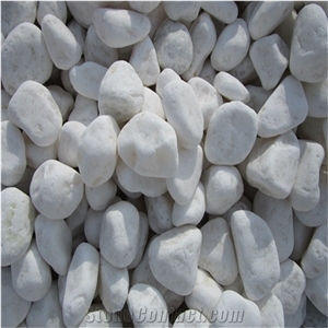 Snow White Pebble Stone for Landscaping and Decoration