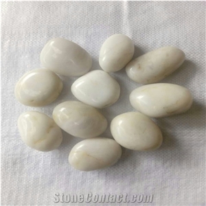 White Polished Pebble Cobbles Stone