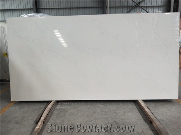Calacatta Liberty White Quartz Slabs from China
