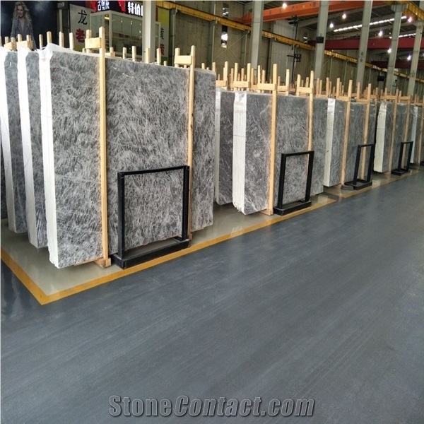 China Ice Grey Marble Slab for Countertop Wall