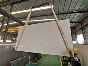 China Pure White Artificial Marble Engineer Stone Slab Price