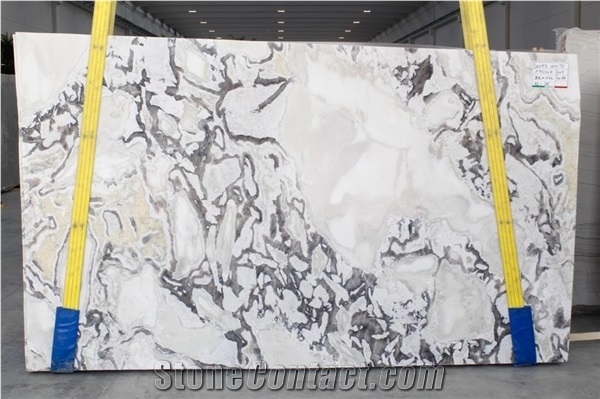 Dover White Marble Slabs, First Choice Italian Production