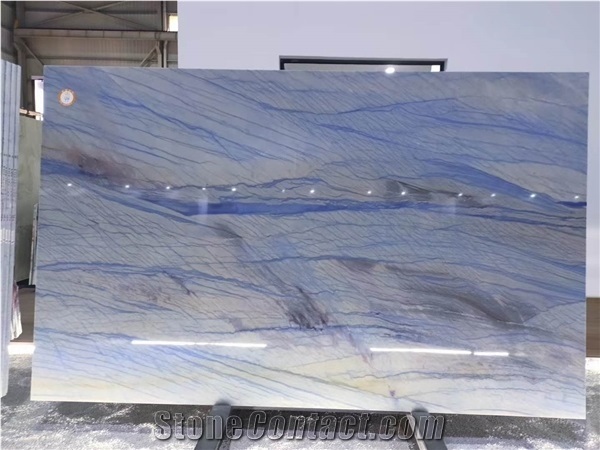 Azul Blue Macaubas Quartzite Slabs for Interior Design