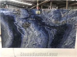 Blue Bahia Granite Slabs for Interior Countertops Design