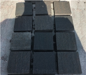 China Flamed Bluestone Outdoor Cobbles Cubes Pavings
