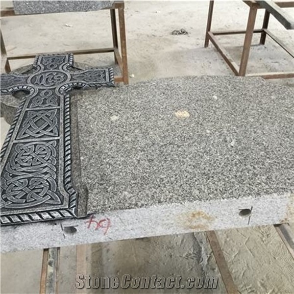 China Grey Granite Cross Headstone