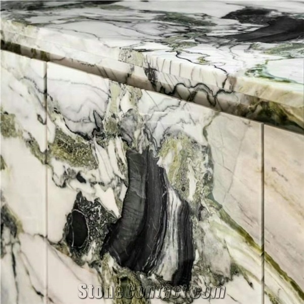 China Ice Jade Marble for Countertops Vanity Tops Design