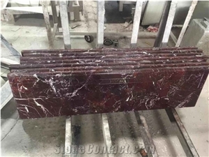 China Red Rosso Levanto Marble Slabs Tiles