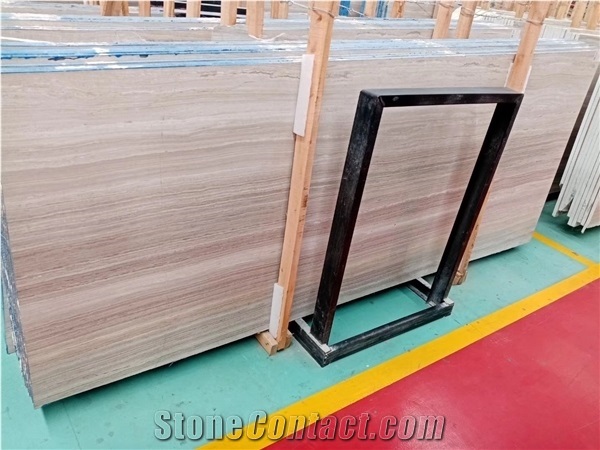 China White Grey Wooden Veins Marble Slabs