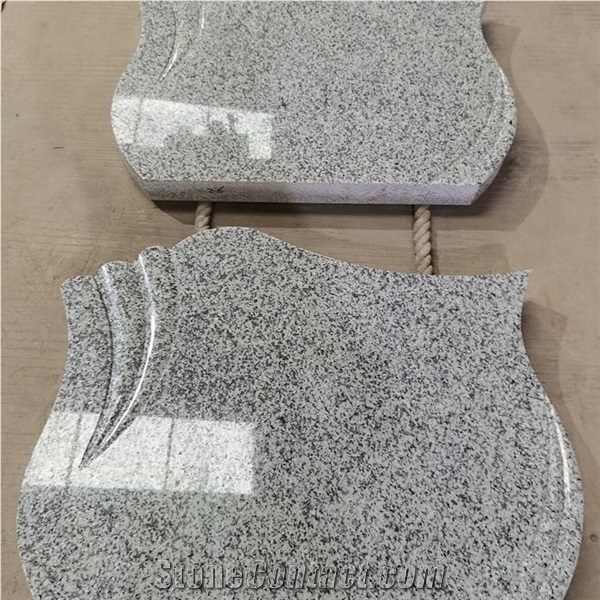 G603 White Grey Sesame Granite Headstones