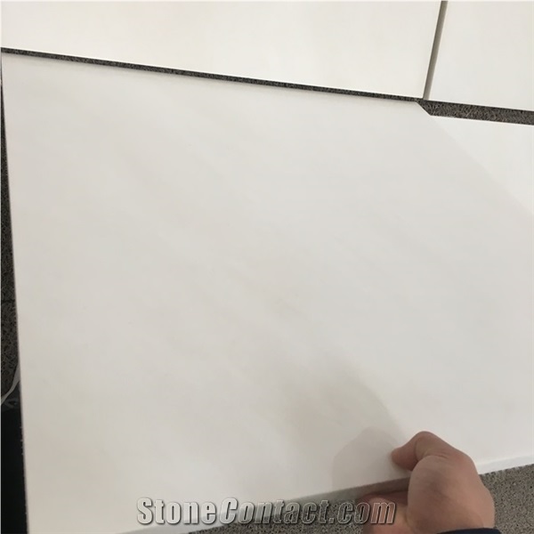 Honed Surface New White Marble Flooring Tiles