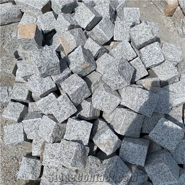 Natural Split G603 Grey Granite Cube Stone