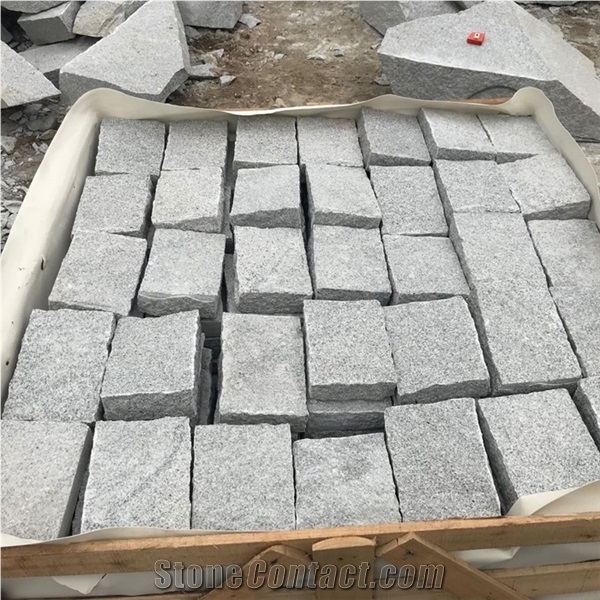 Natural Split G603 Grey Granite Cubes Cobbles Setts